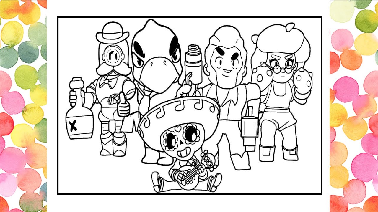 Páginas para Colorir do Brawl Stars: Diversão e Criatividade para os Fãs 1 brawl stars coloring pages