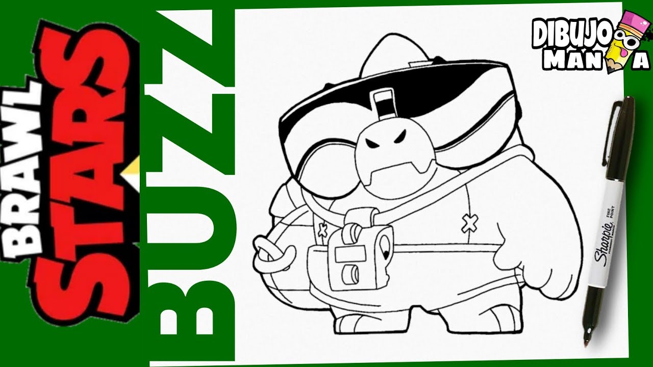 Buzz Brawl Stars para Colorir: Diversão Criativa com Seus Personagens Favoritos 1 buzz brawl stars para colorir